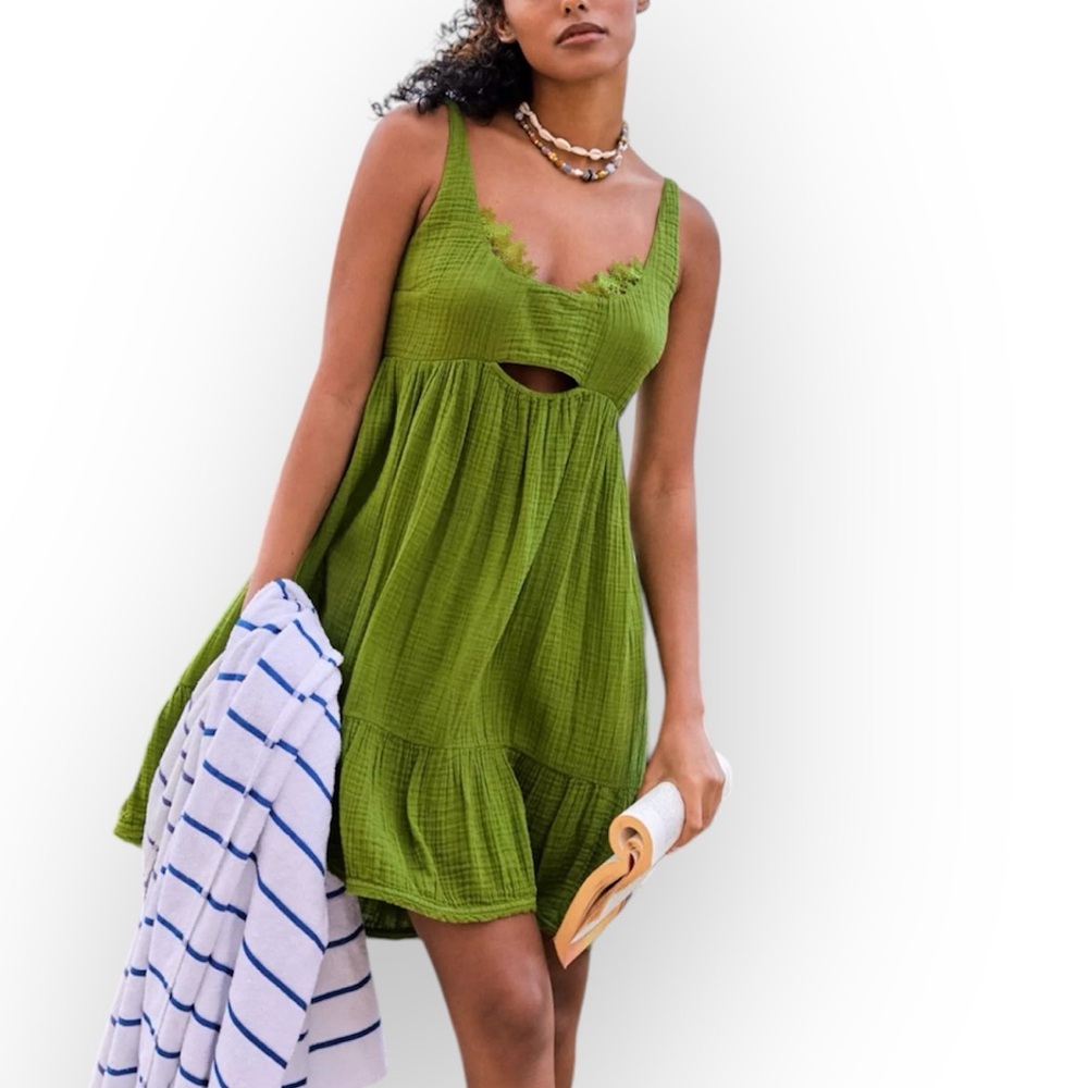 Anthropologie NWT Tiered Gauze Mini Dress